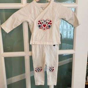 Two piece baby pajama set from Sweden